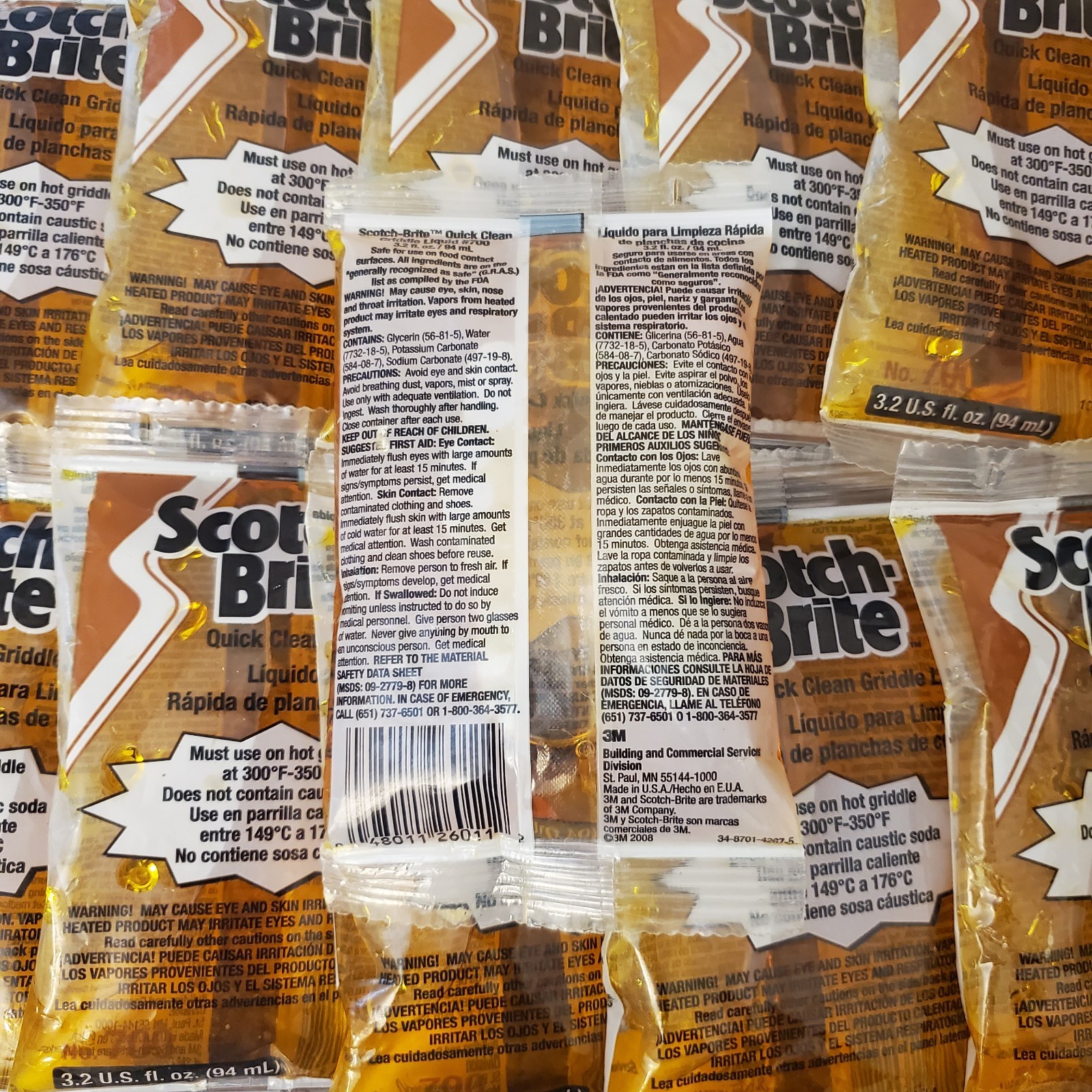 Scotch Brite 3M Quick Clean GRIDDLE CLEANER No. 700 lot of 11 packs 3.2 oz