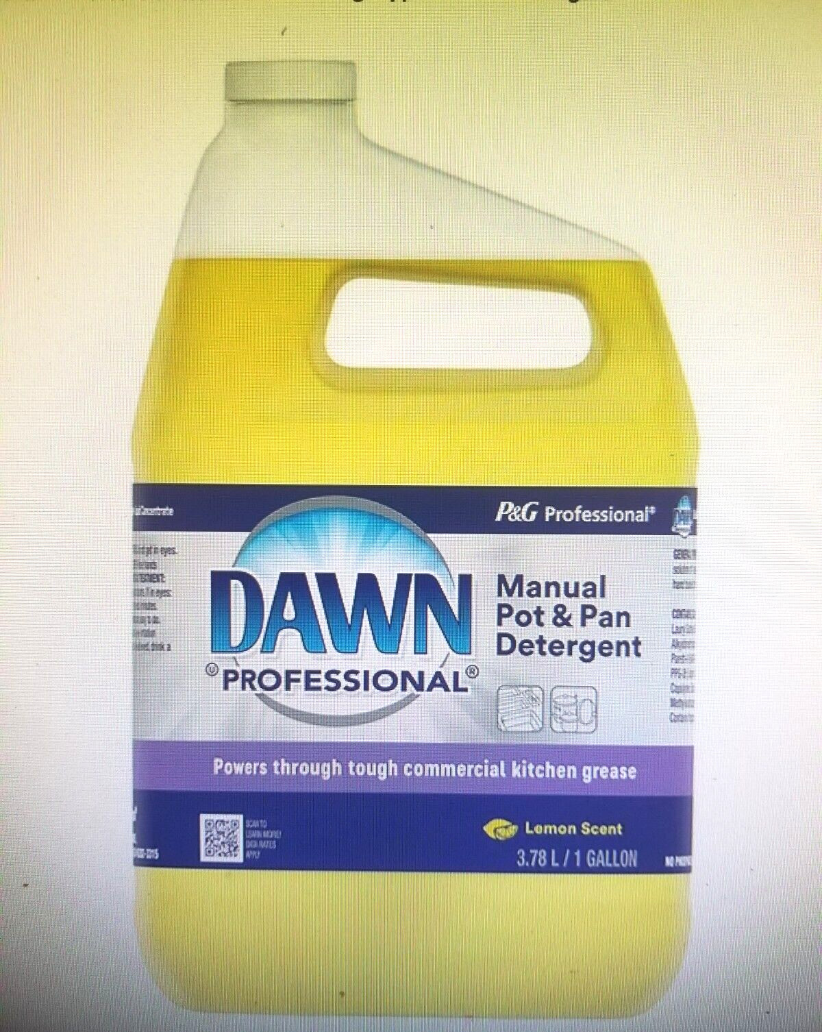(ONE) LEMON SCENT FOOD SERVICE DAWN DISH WASHING LIQUID, POTS/PANS, GALLON SIZE