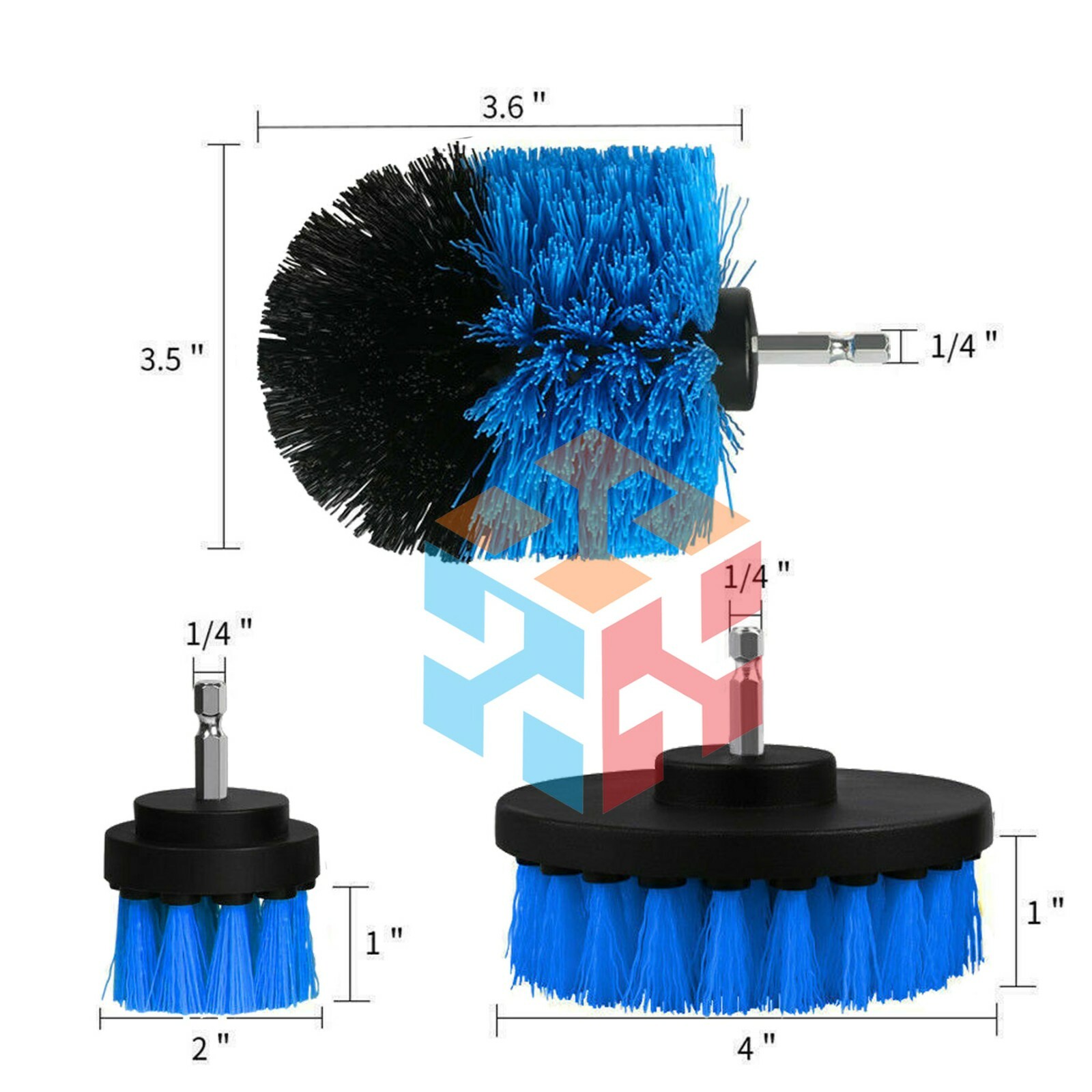 Drill Brushes Set 4pcs Tile Grout Power Scrubber Cleaner Spin Tub Shower Wall