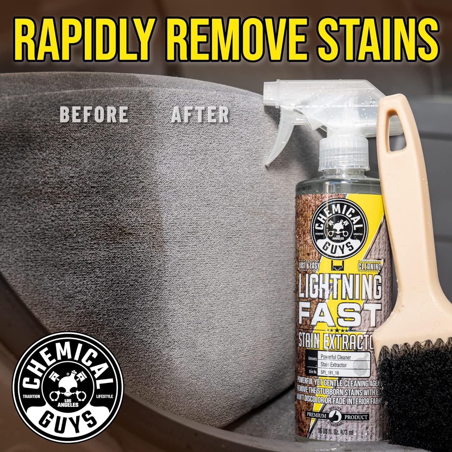Chemical Guys Lightning Fast Carpet and Upholstery Stain Extractor – Fabric …