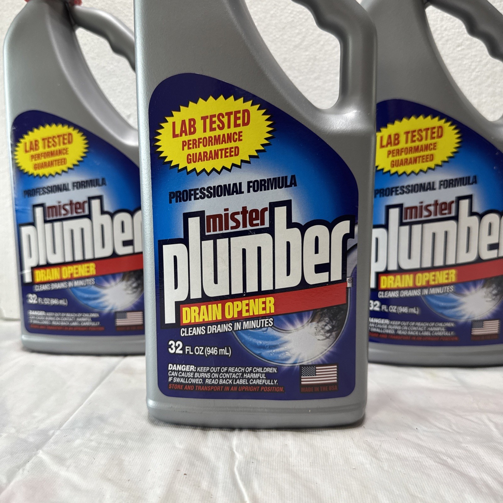 Drain Cleaner 3 Pack Septic Safe Heavy Duty Pipe Grease Clog Remover