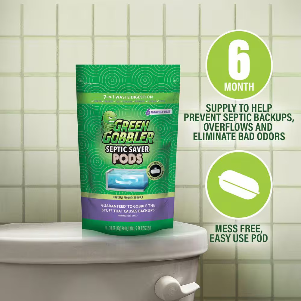 31 Oz. Drain and Toilet Clog Dissolver with Septic Tank Treatment Pods Drain Cle