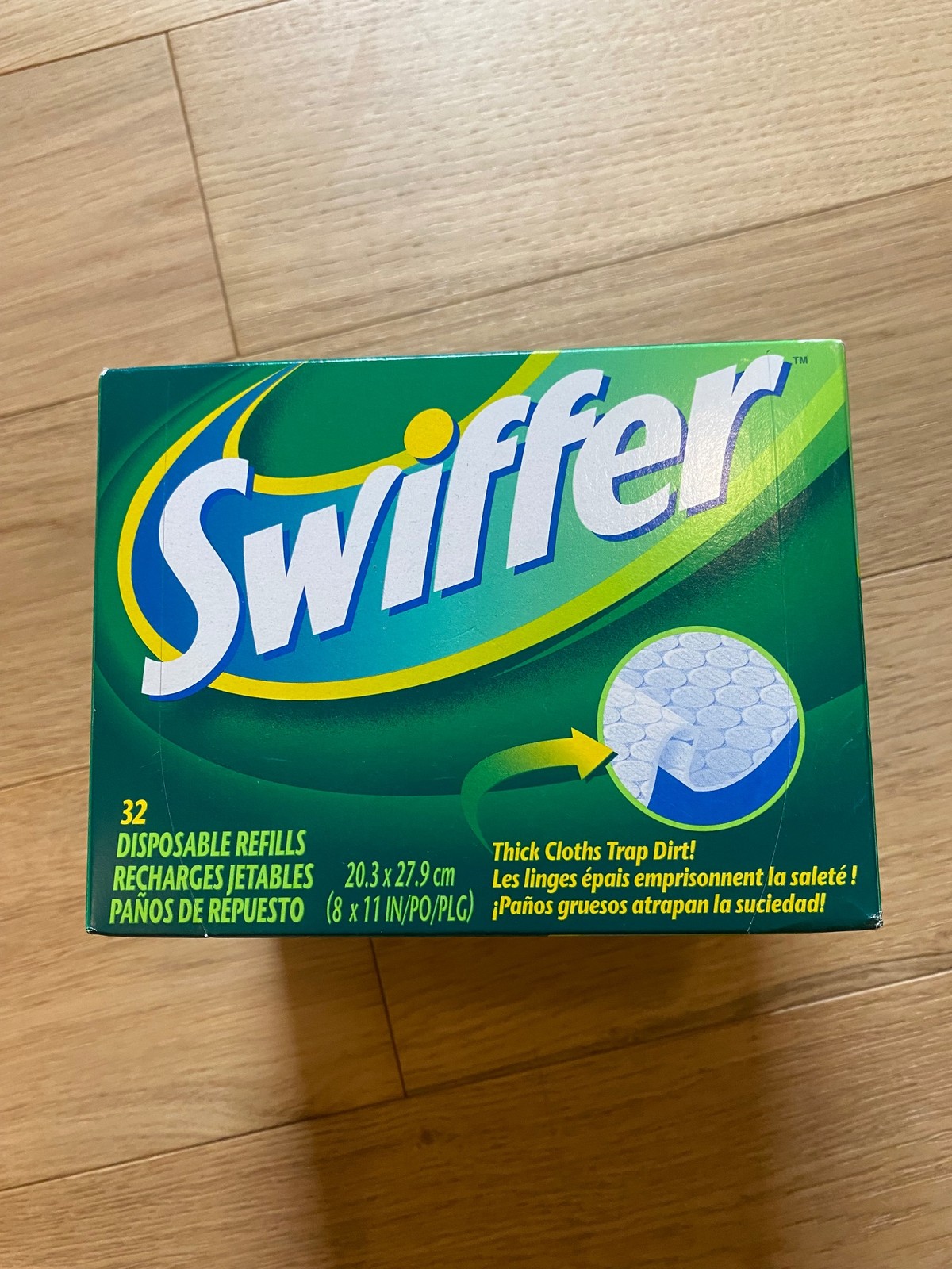 Swiffer Disposable Refills 32 Count 8 x 11 in Dry Cloths Electrostatic White