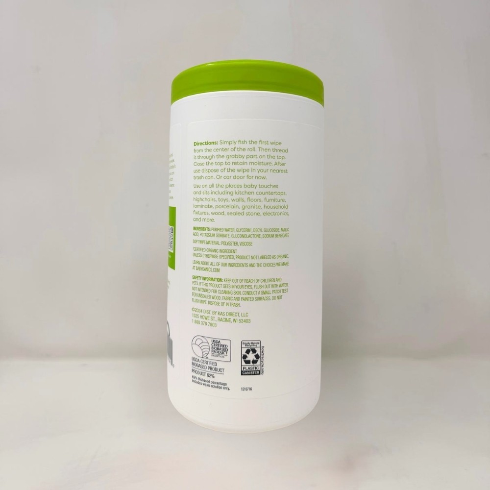 3 Pack – Babyganics All-Purpose Surface Wipes, Fragrance-Free, 75 Count