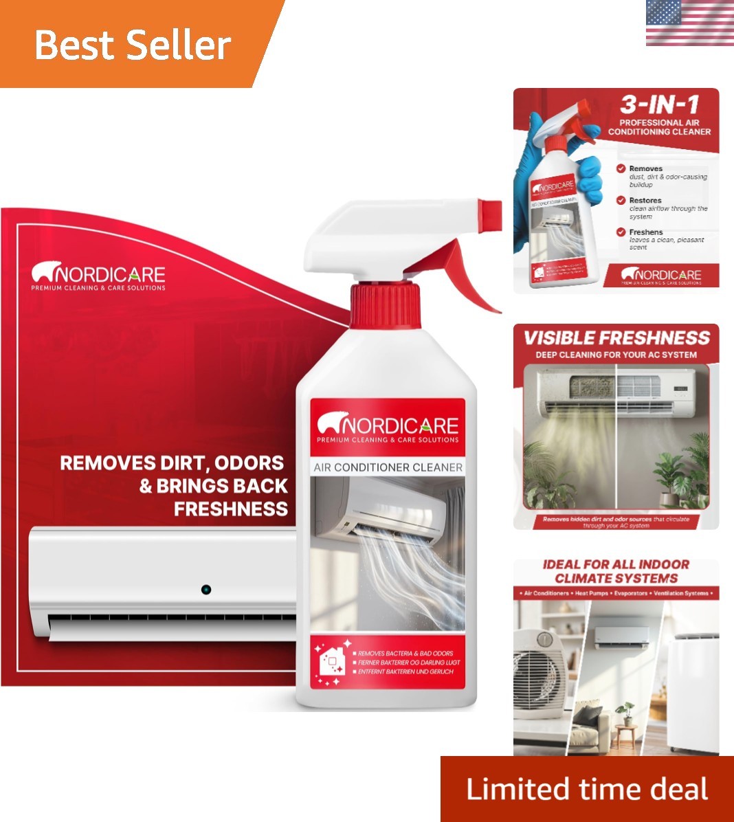 Air Conditioner Cleaner Spray – Professional Cleaning for Ducts, Filters & Ve…