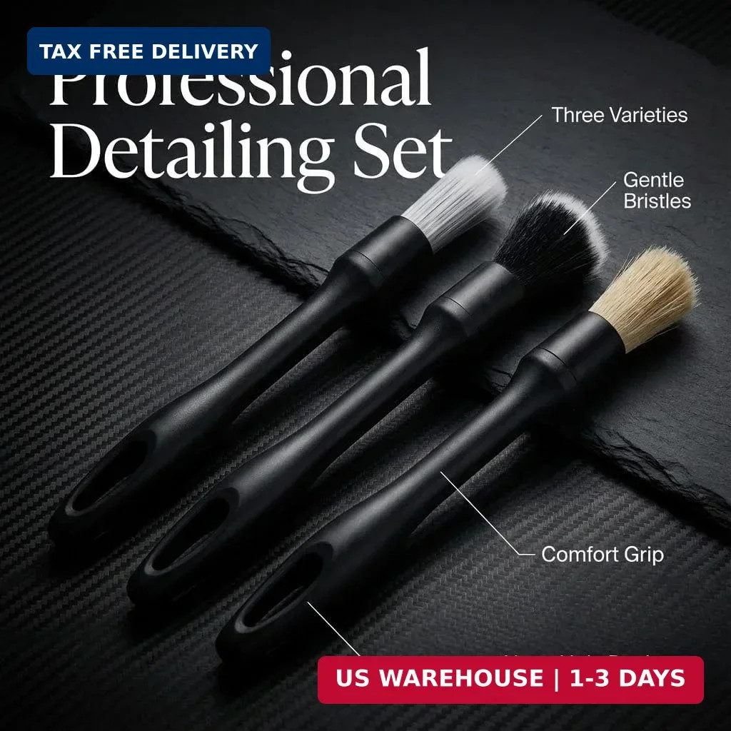 15PCS Interior Cleaning Kit Graded Boar Brush 160g Gel Swivel Glass Tool | Scrat