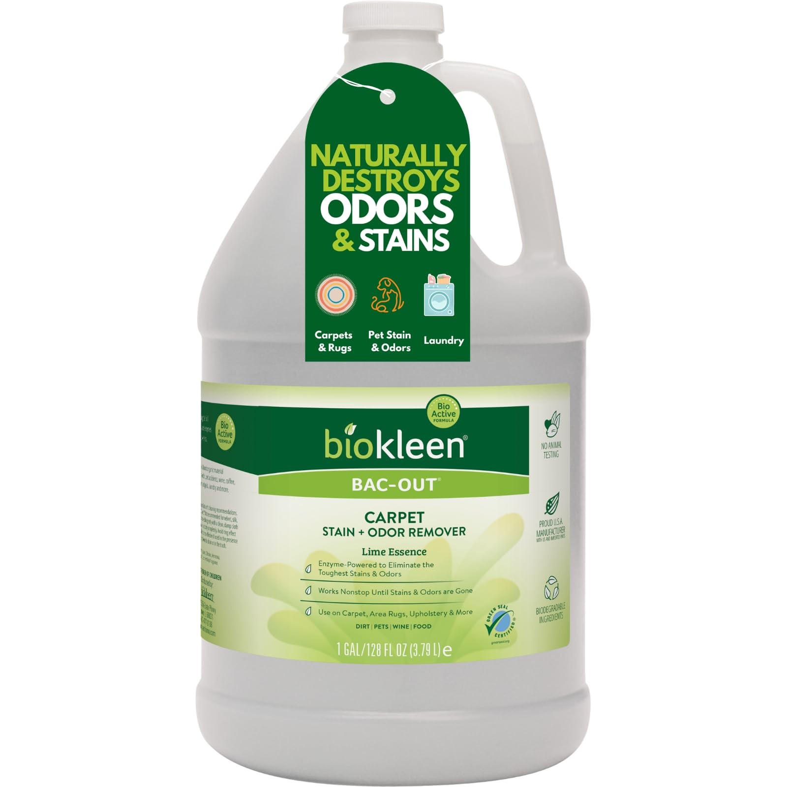 Biokleen Bac-Out Enzyme Stain & Odor Remover, 128 Ounces
