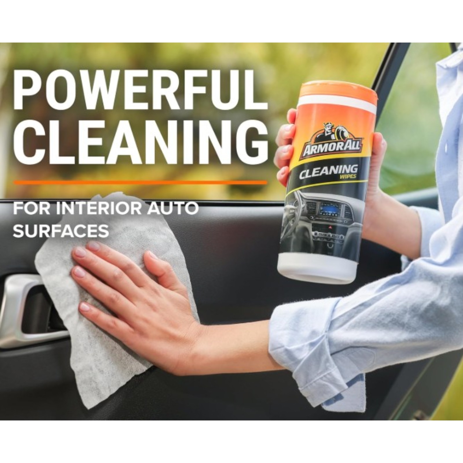 Armor All Car Cleaning Wipe Kit 90ct Protectant Glass Interior Dashboard Cleaner