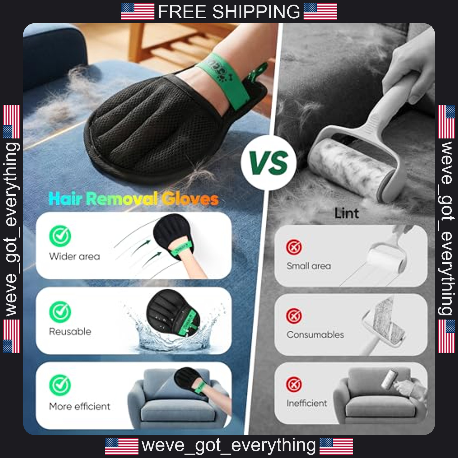 Pet Hair Removal Gloves Reusable Silicone Static Dust Remover