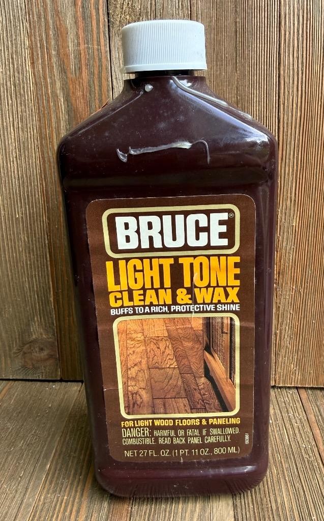 Vintage Bruce Light Tone Clean Wax for Wood Floors Paneling 27oz FULL