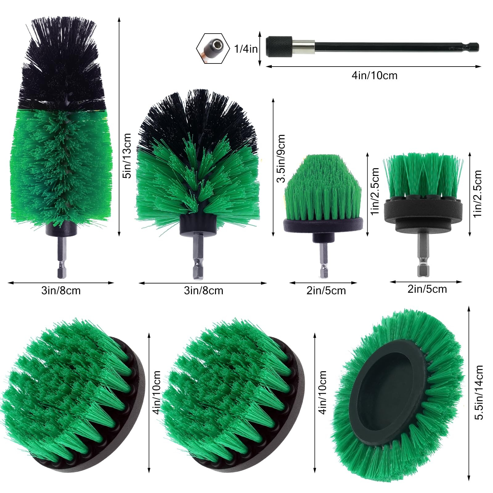 ETOUPA 8 Pcs Drill Brush Attachment Set, Power Cleaning Scrub Brush Kit with …