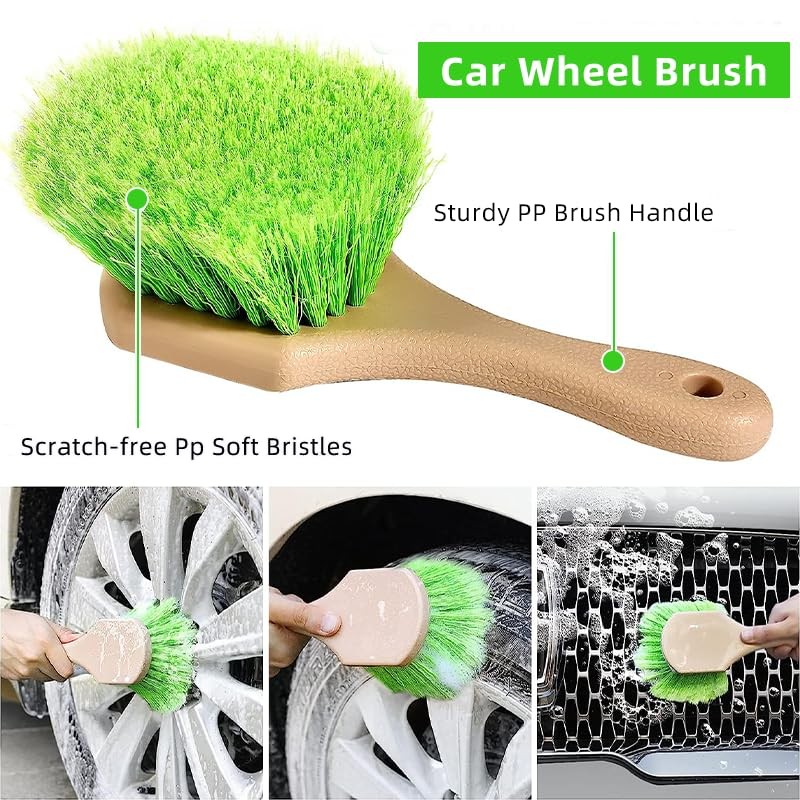 62″ Car Wash Brush with Long Handle Chenille Microfiber Car Wash Mop Mitt, Wh…
