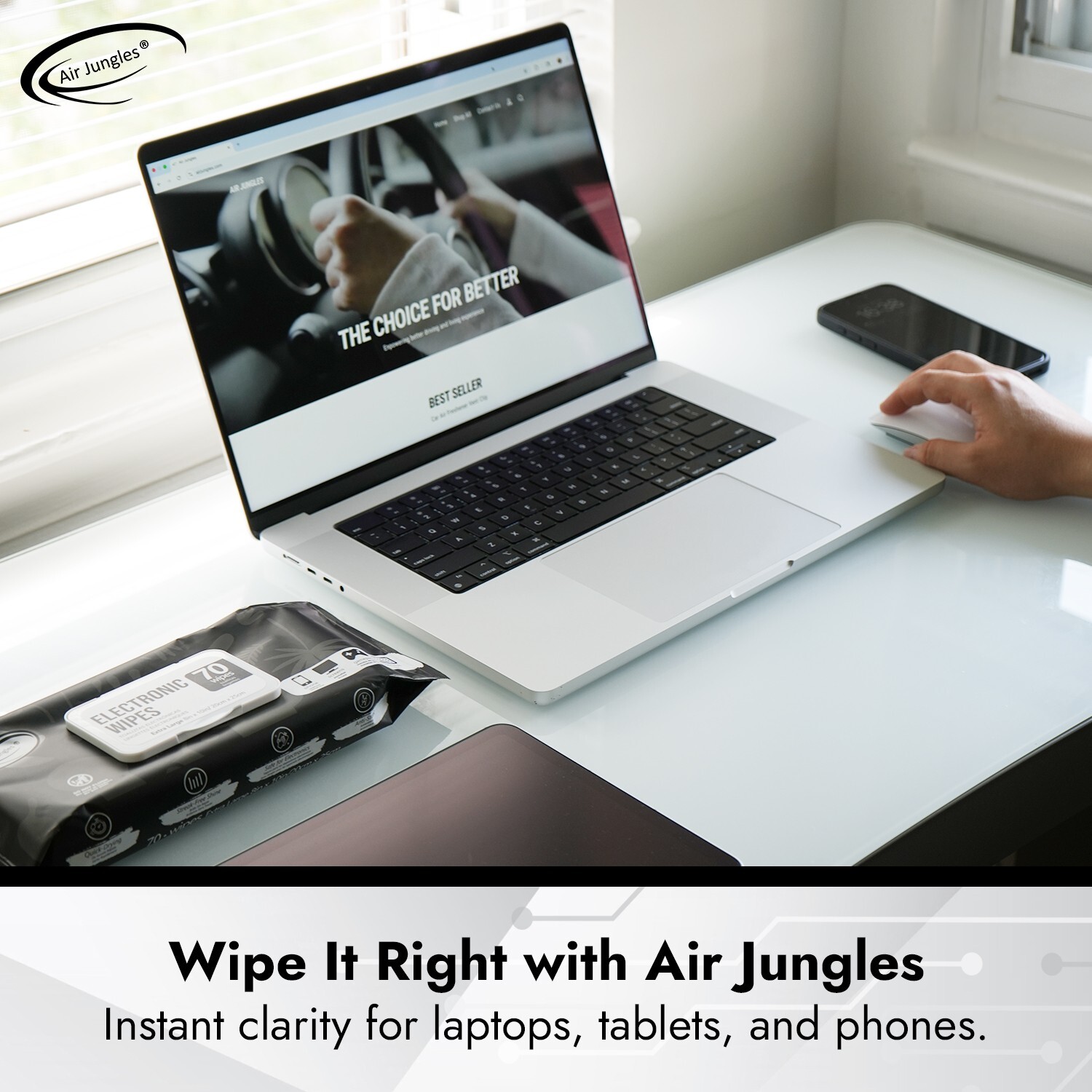 Electronic Cleaning Wipes 70 Count, Screen & Electronics Cleaner for Phones