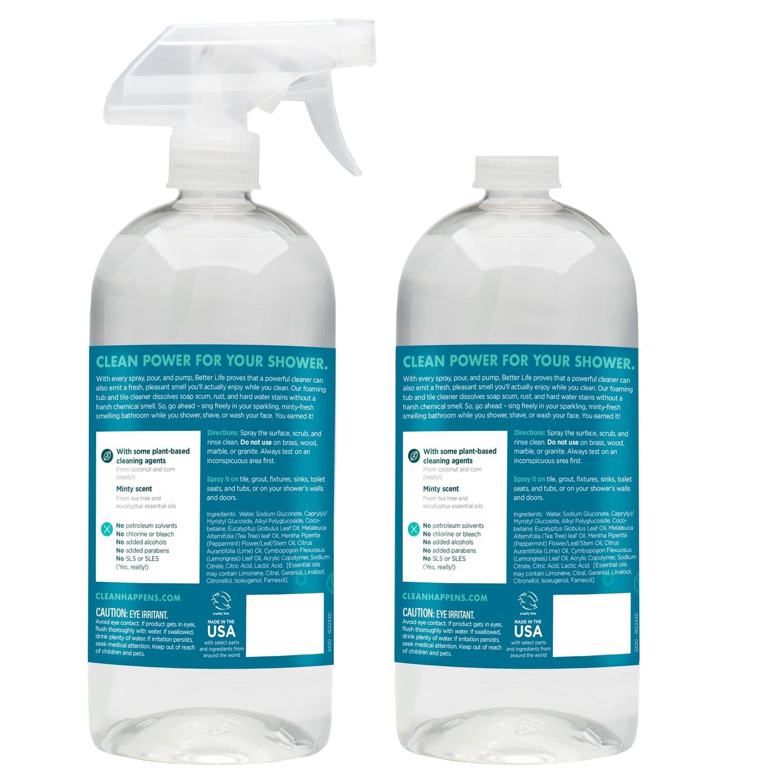 Effective Bathroom Cleaner Spray for Glass & Tile – Mold & Mildew Remover 32oz