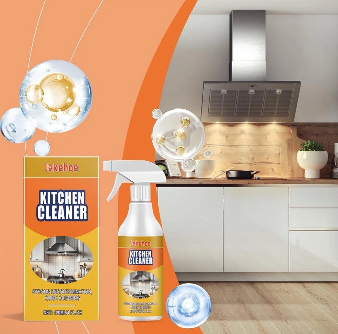 Degreaser Cleaner Heavy Duty, Kitchen Cleaner, All Purpose Stain Removal Cleaner