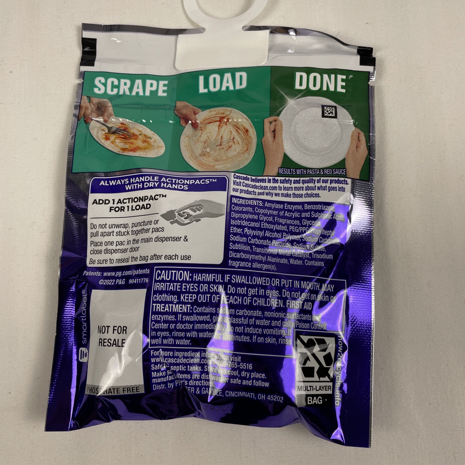 Cascade Platinum Plus Dishwasher Pods Fresh Scent Bulk Lot 90 Count (30x 3-Pk)