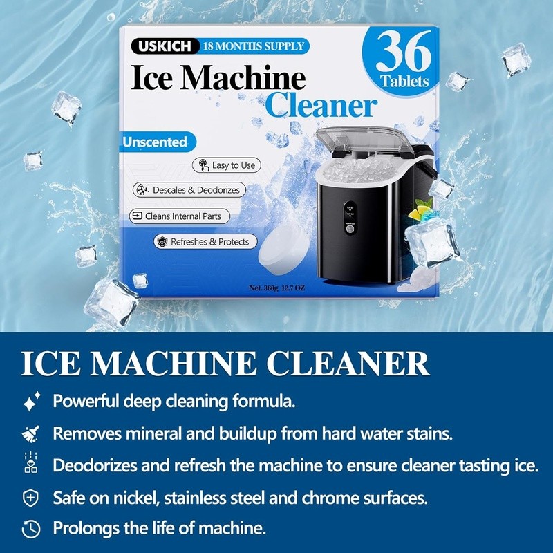 Ice Maker Cleaner Descaler Citric Acid Tablets Compatible All Machines 36 Pack
