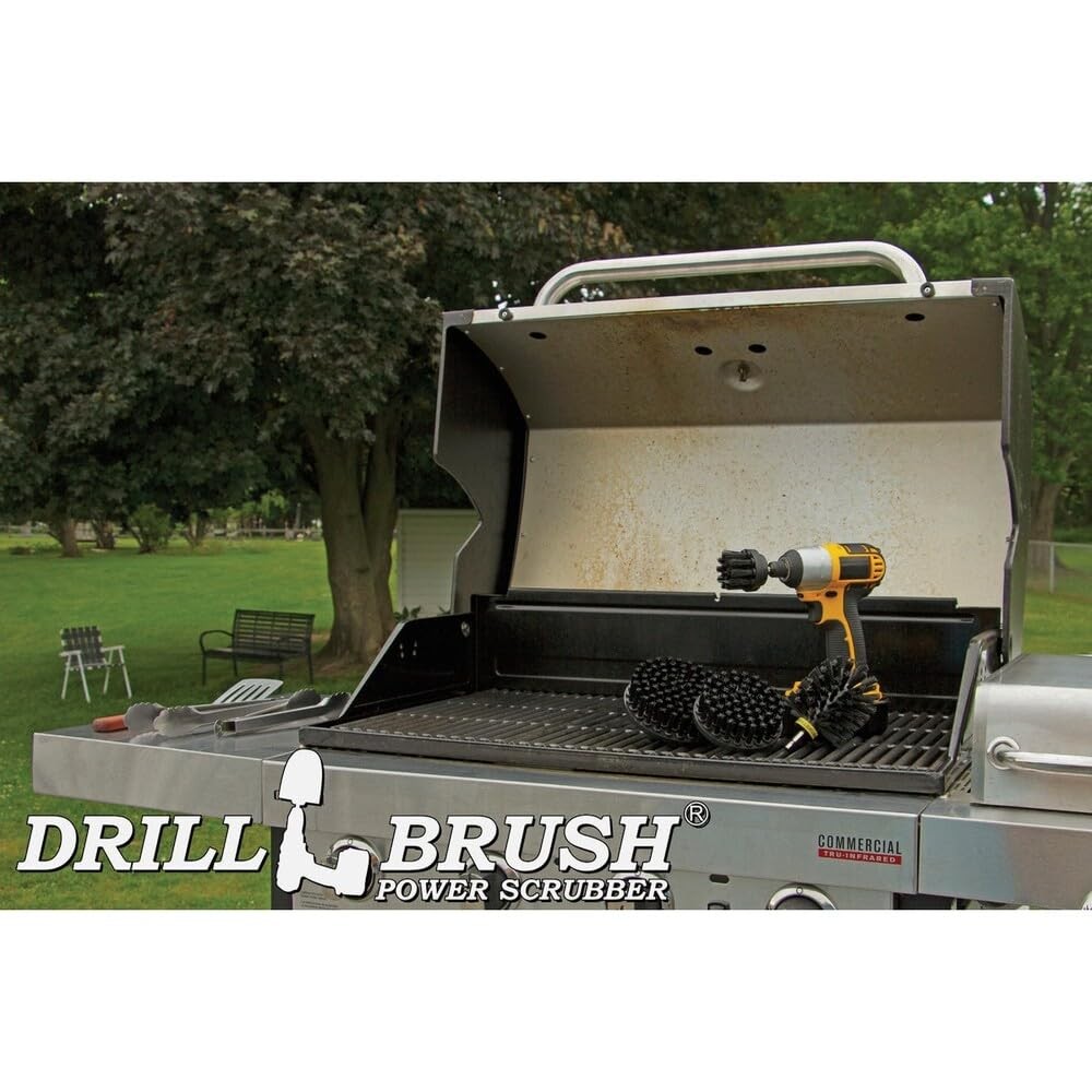 BBQ Grill Cleaning Kit – Safe Nylon Grill Brush | Drill Brush Set – Ultra Sti…