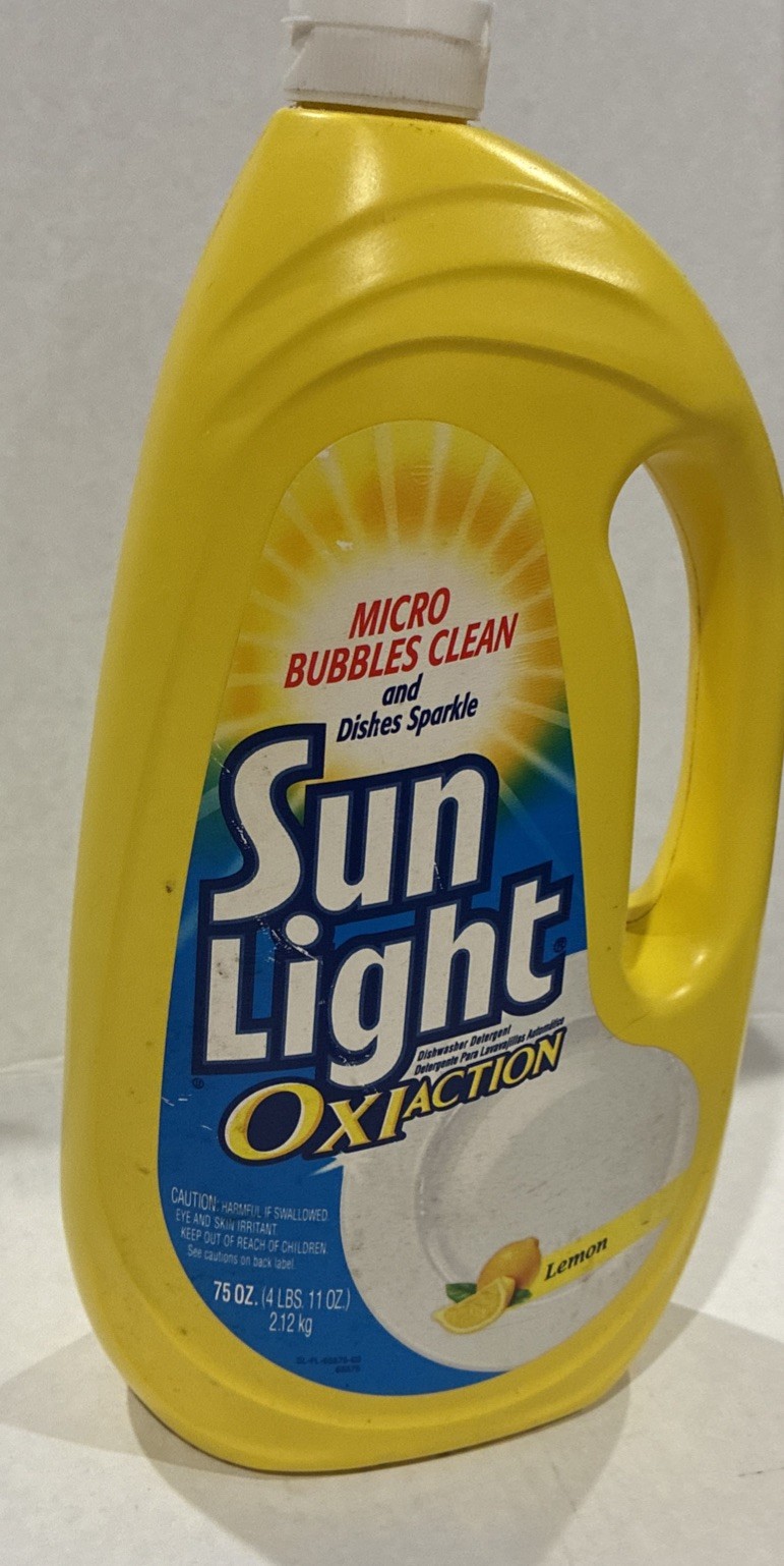 Sunlight sun light Dishwasher Detergent Liquid Lemon scent 75 oz 90% Full