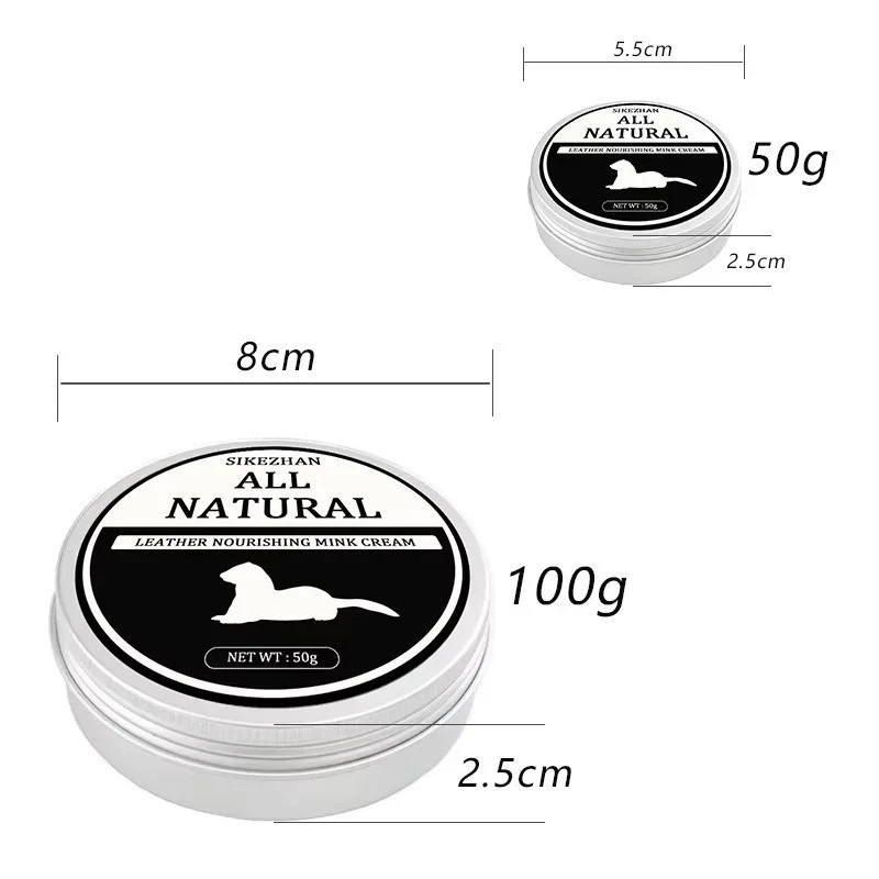 Car Leather Cleaning & Care Cream Mink Oil Polish Conditioner for Seats & Sofa