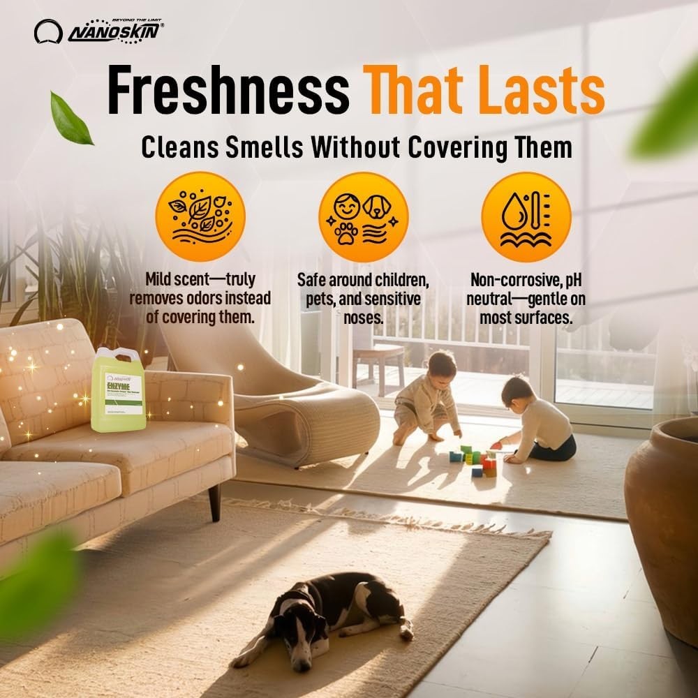 ENZYME Multi-Purpose Cleaner & Odor Eliminator 5 Gallon – Removes Complex Org…