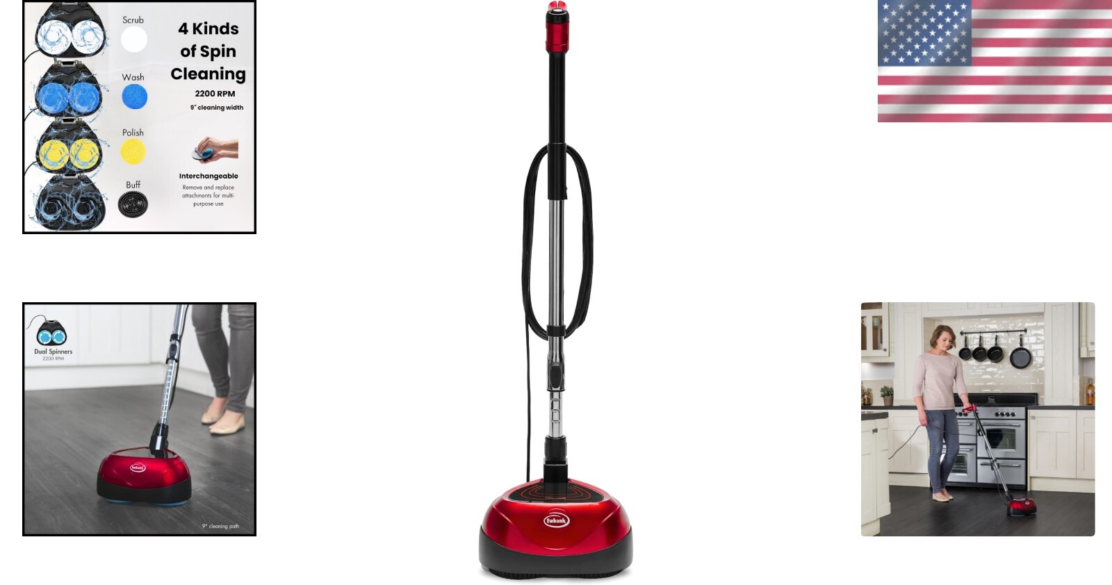 Ewbank EP170 All-in-One Floor Cleaner, Scrubber & Polisher – 2200 RPM Power