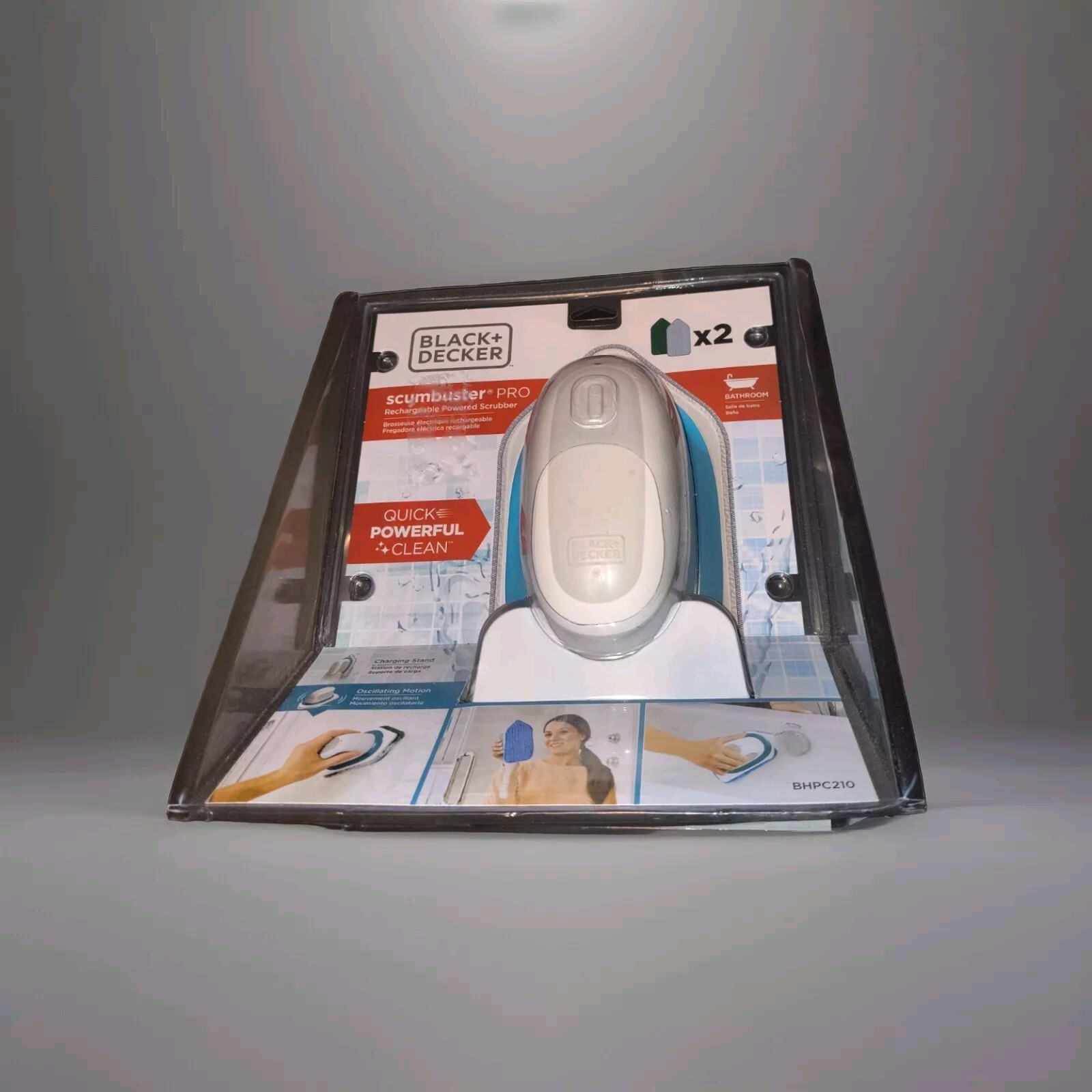 Black & Decker Scumbuster Pro Rechargeable Powered Scrubber New
