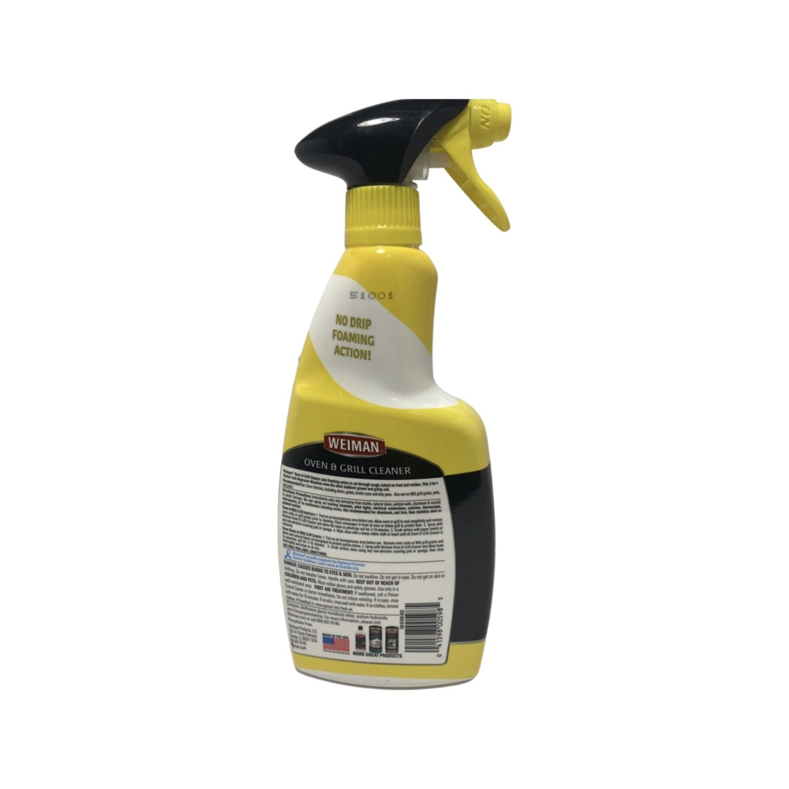 Weiman HEAVY DUTY OVEN GRILL CLEANER & DEGREASER No Drip Foaming Action 24oz