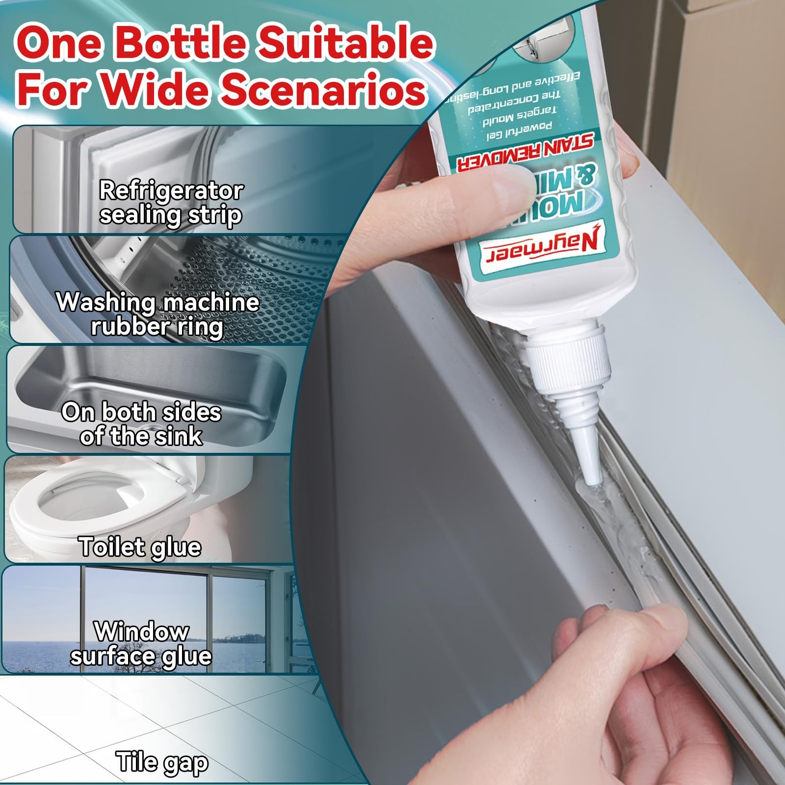 2 PCS Household Stain Remover Gel AllPurpose Cleaner Bathroom Shower Sink