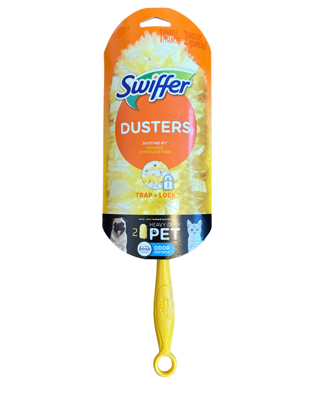 Swiffer HEAVY DUTY PET & More 360° Dusting Kit : 1 Handle 2 Dusters w Febreze
