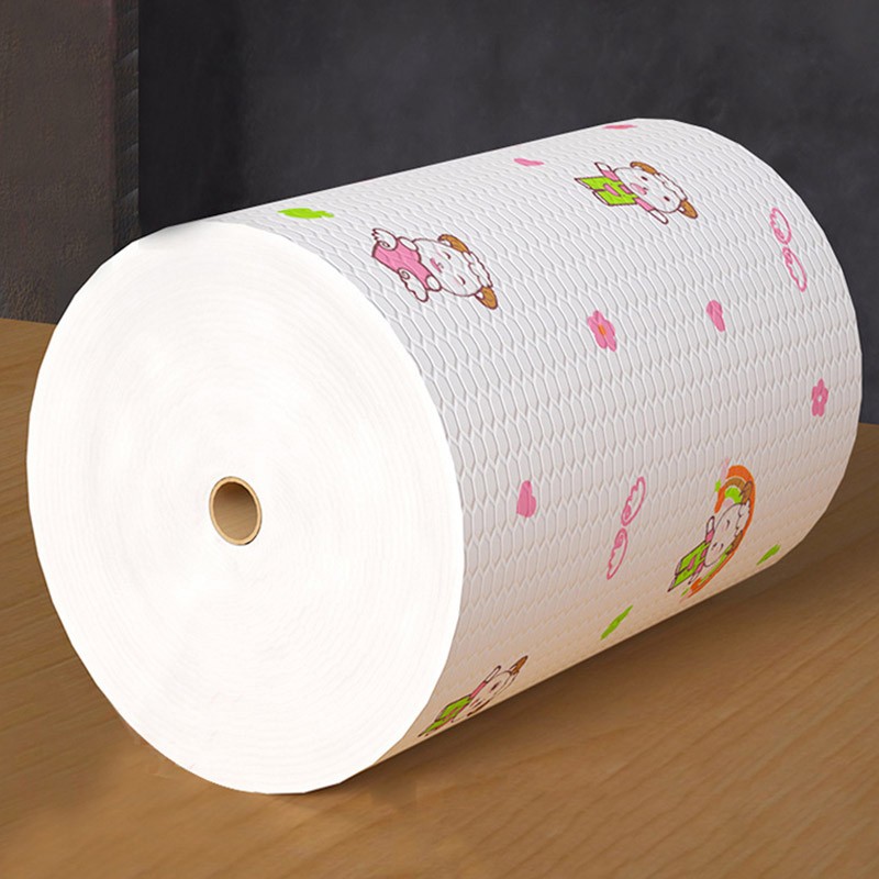 50Pcs/Roll From Reusable Lazy Rags Bamboo Towels Wet And Dry For KitchN8