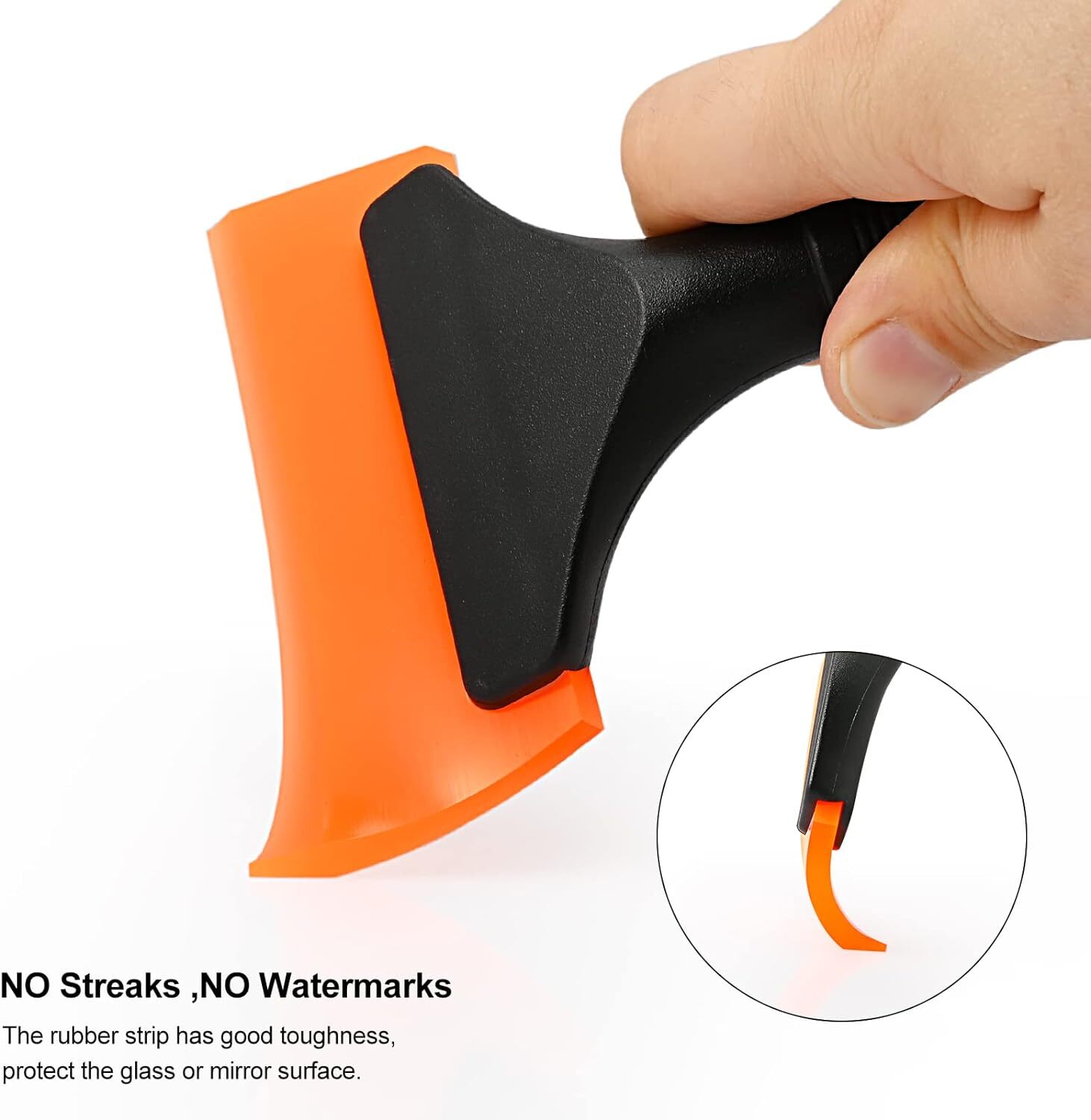 5 Inch Rubber Squeegee Window Tint Windshield Squeegee for Car Window Orange