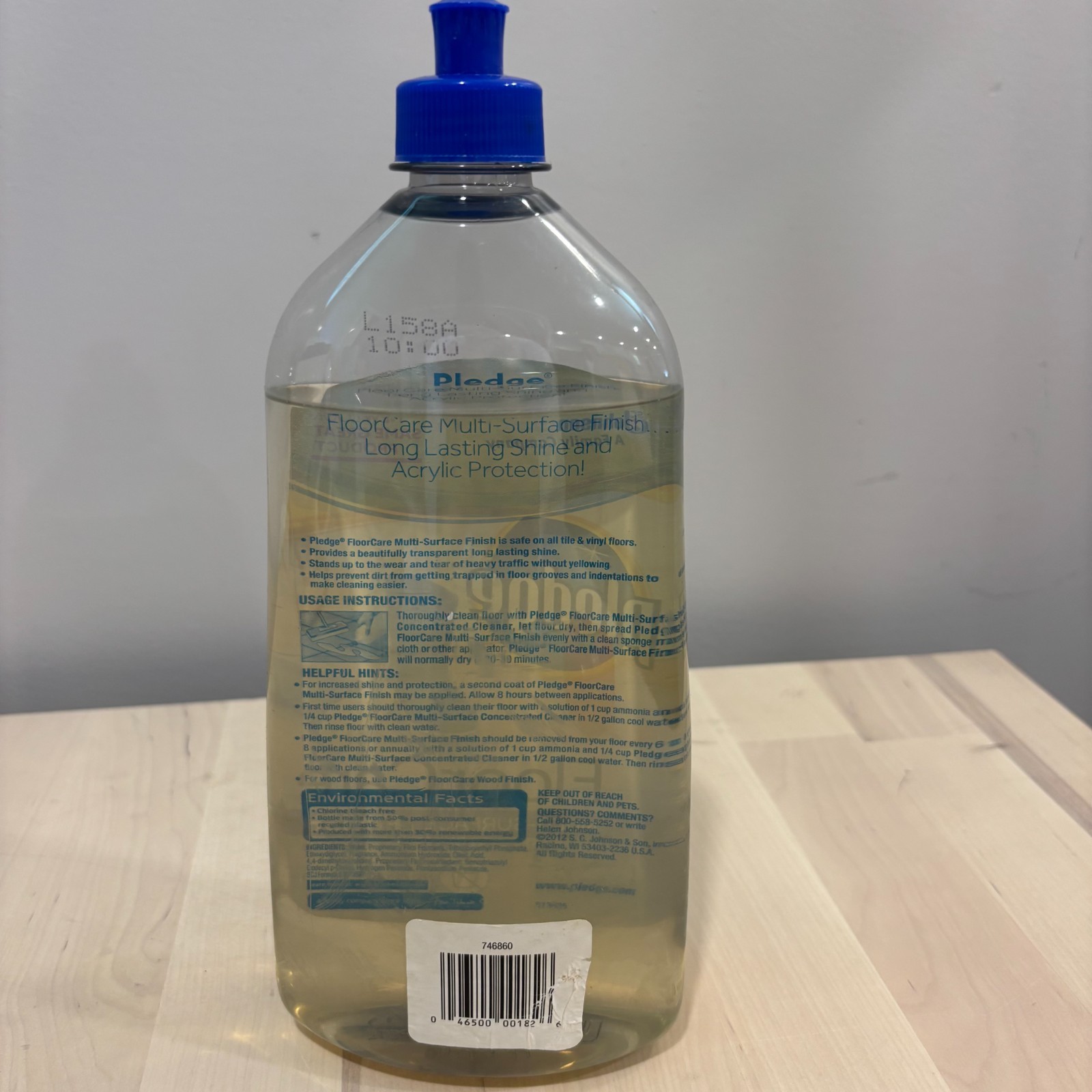 Pledge Floor Care Finish Multi Surface Shine Protect Restore Cleaner 90%