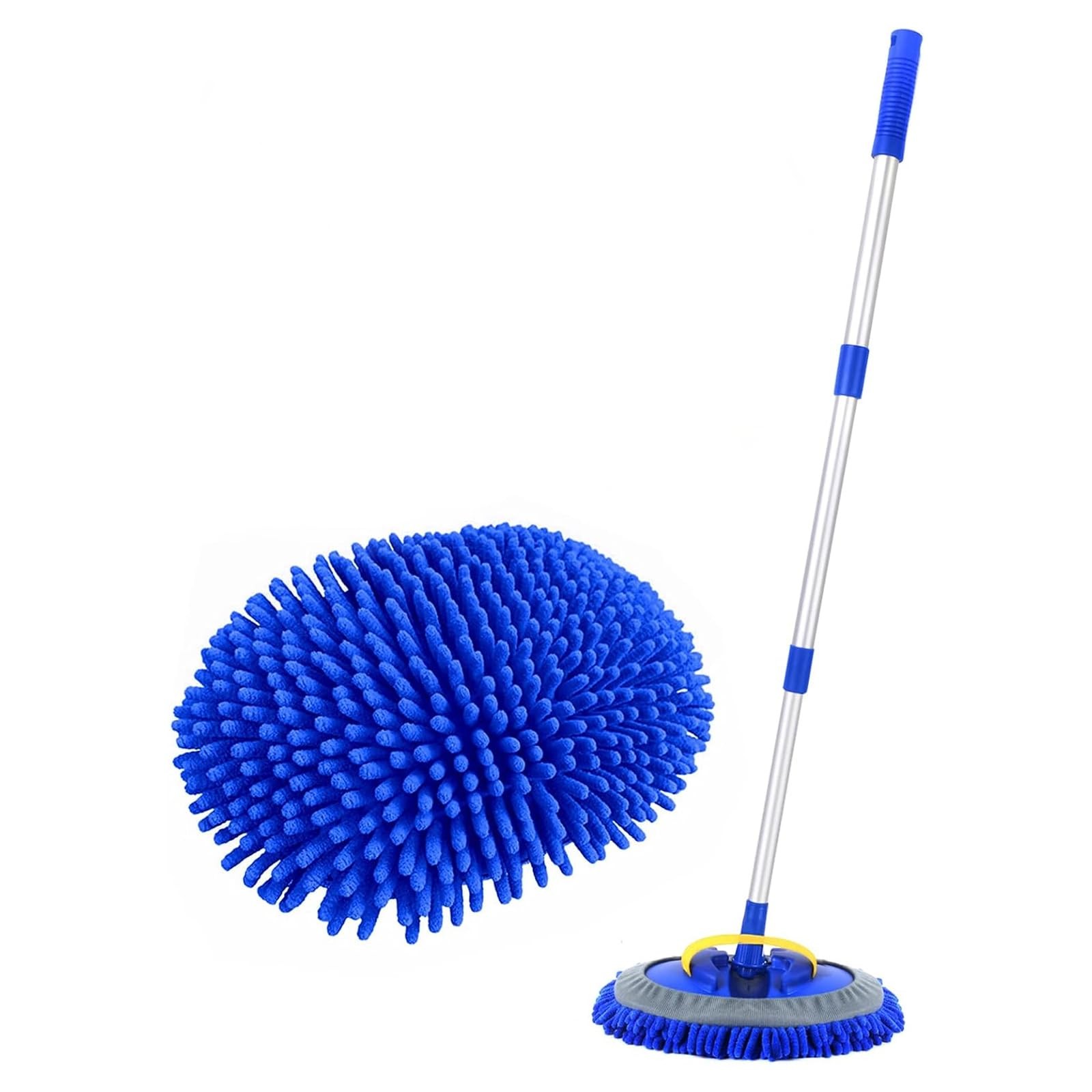 41″Car Cleaning Brush with Telescopic Handle Aluminum Alloy Long Rod Chenille