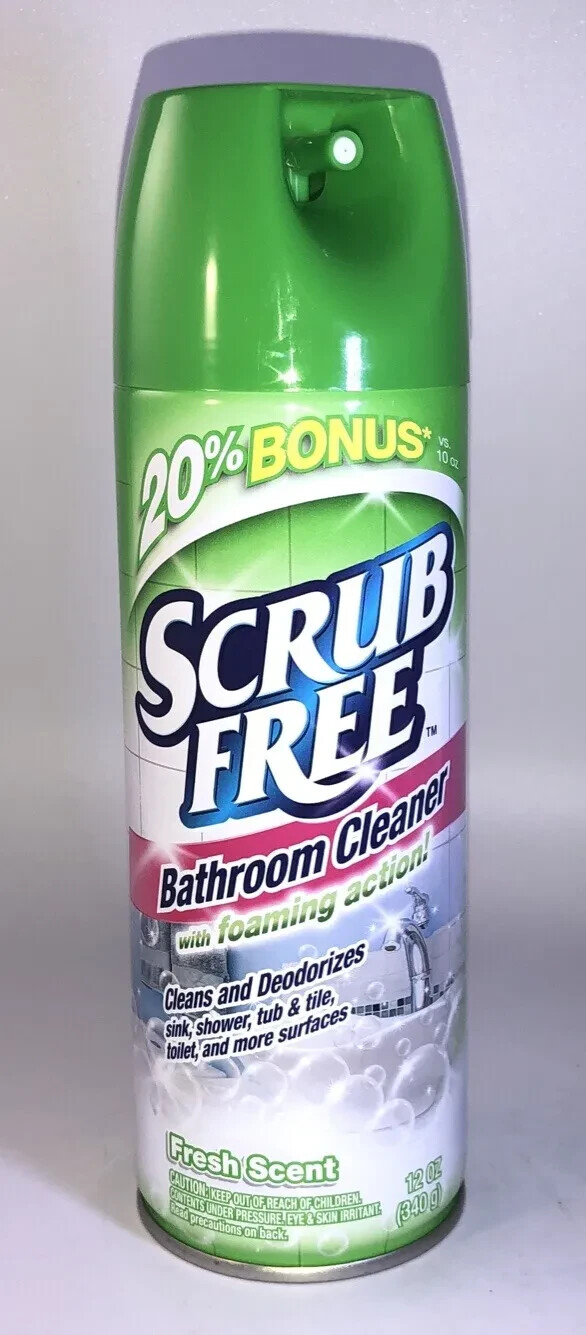 Scrub Free BATHROOM CLEANER W Foaming Action 12oz Pack of 4