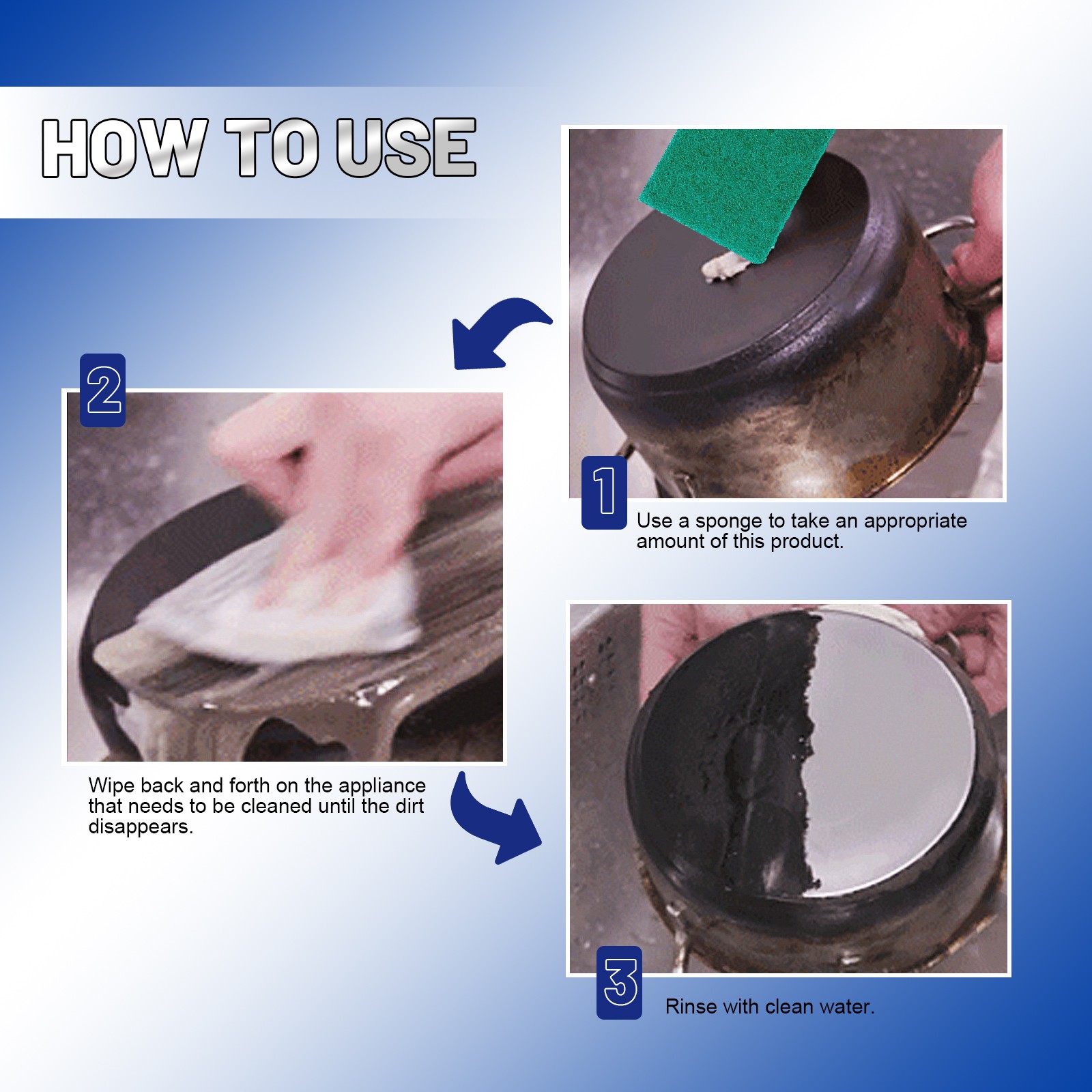 Stainless Steel Cleaner & Metal Polish, Multi-Purpose Rust Removing Paste