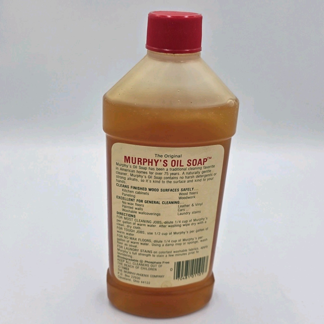 Vintage 1983 Murphy Oil Soap 16oz Formula Household Cleaner Wood & More 90% Full