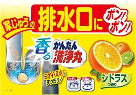 Multipurpose Scented Cleaner 66g/(12Pcs)小林製藥除菌排水管洗淨丸柑橘味