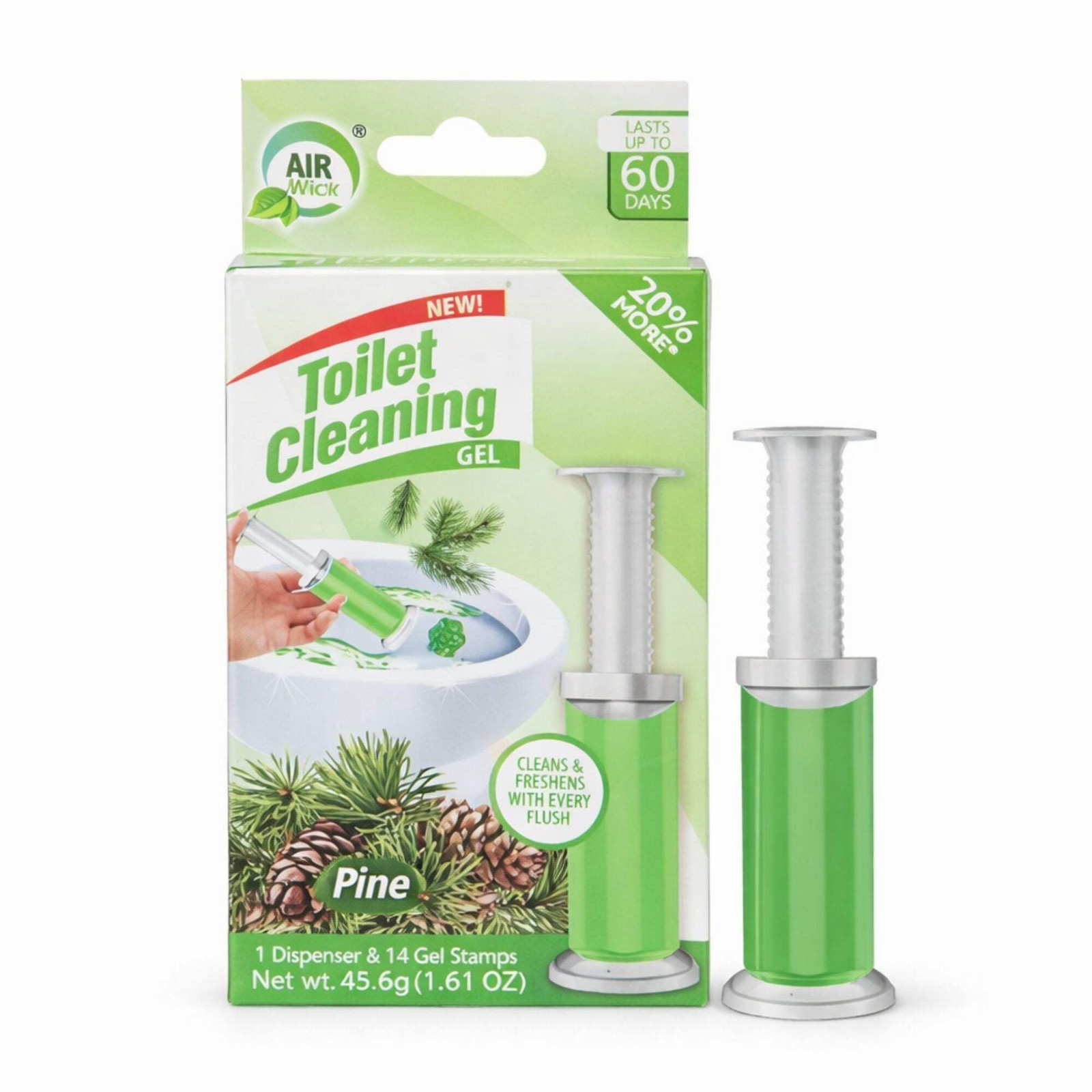 Air Fusion Pine Scent Toilet Cleaning Gel 14 Stamps 1.61oz 1 Pack