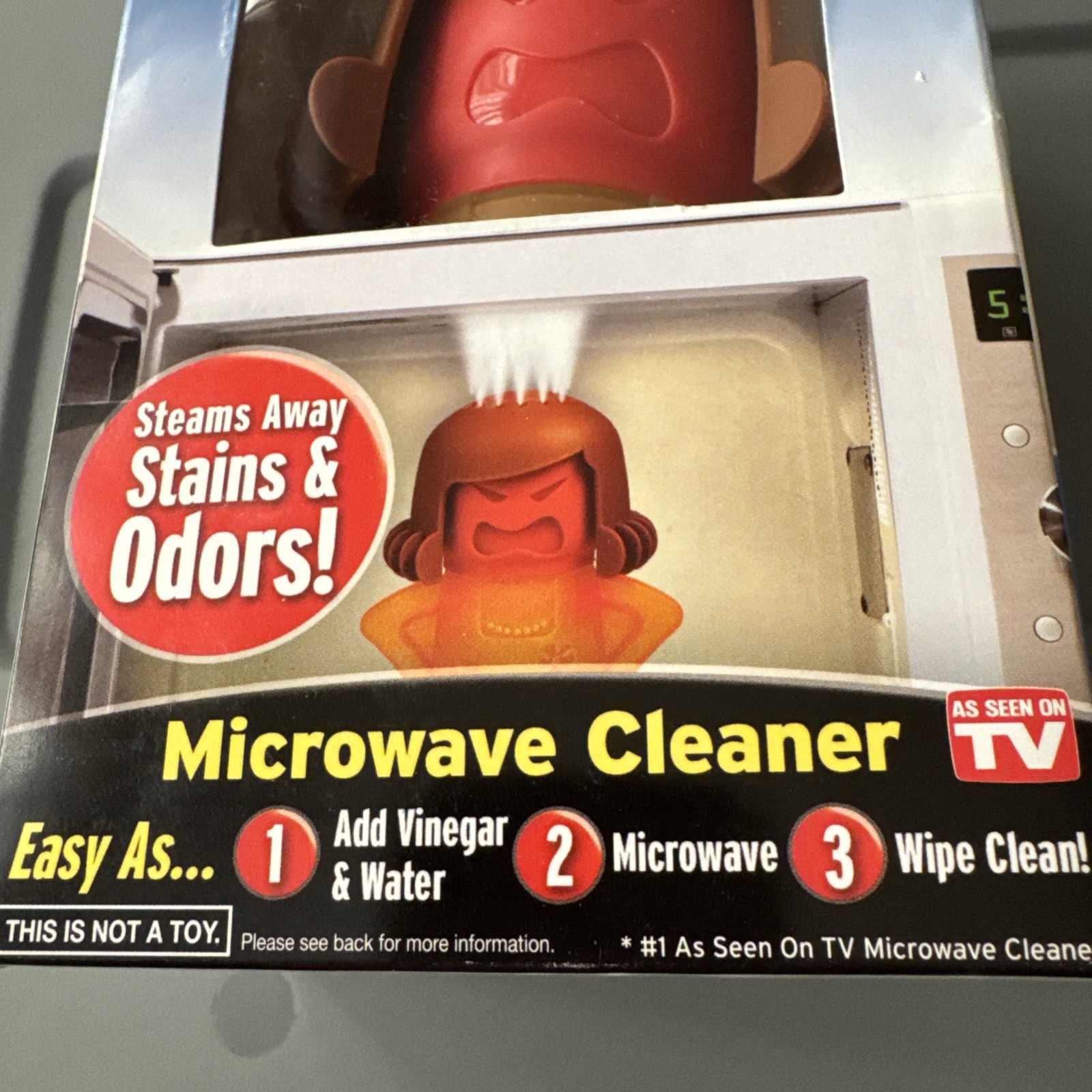 Angry Mama-Easy Microwave Steam-Stains & Odors Cleaner Cleanser-New