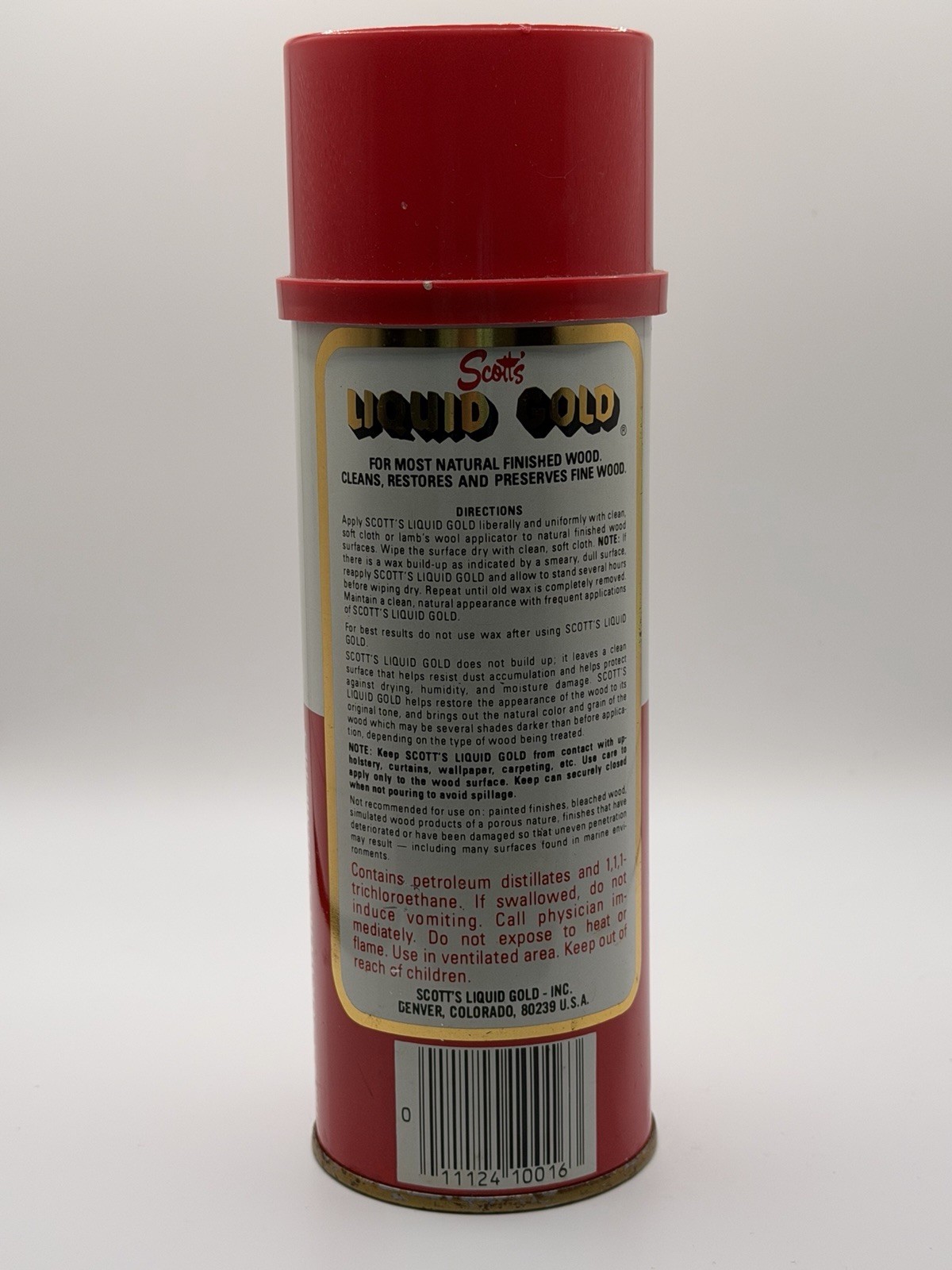 Vintage Scott’s Liquid Gold Wood Cleaner & Preservative Pourable Non Aerosol