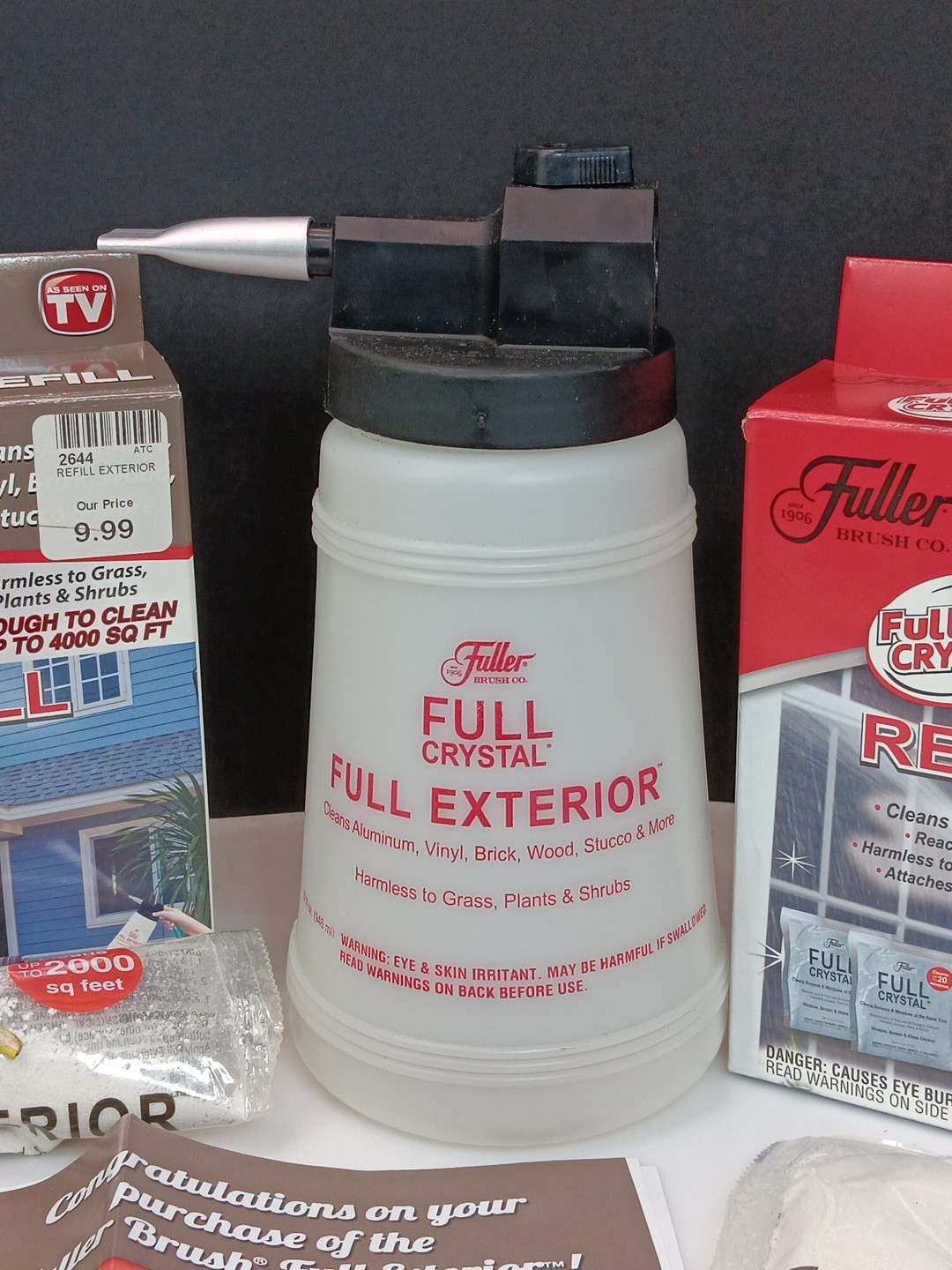 Compelet KIT Fuller Brush-Full Crystal Cleaner Bottle & -Exterior/Winow Cleaner