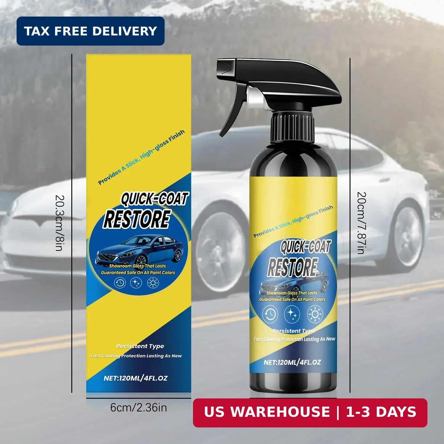 2 Pack Nano Quick Coat Restore Coating Spray, 2026 Advanced Automobile Quick-Act