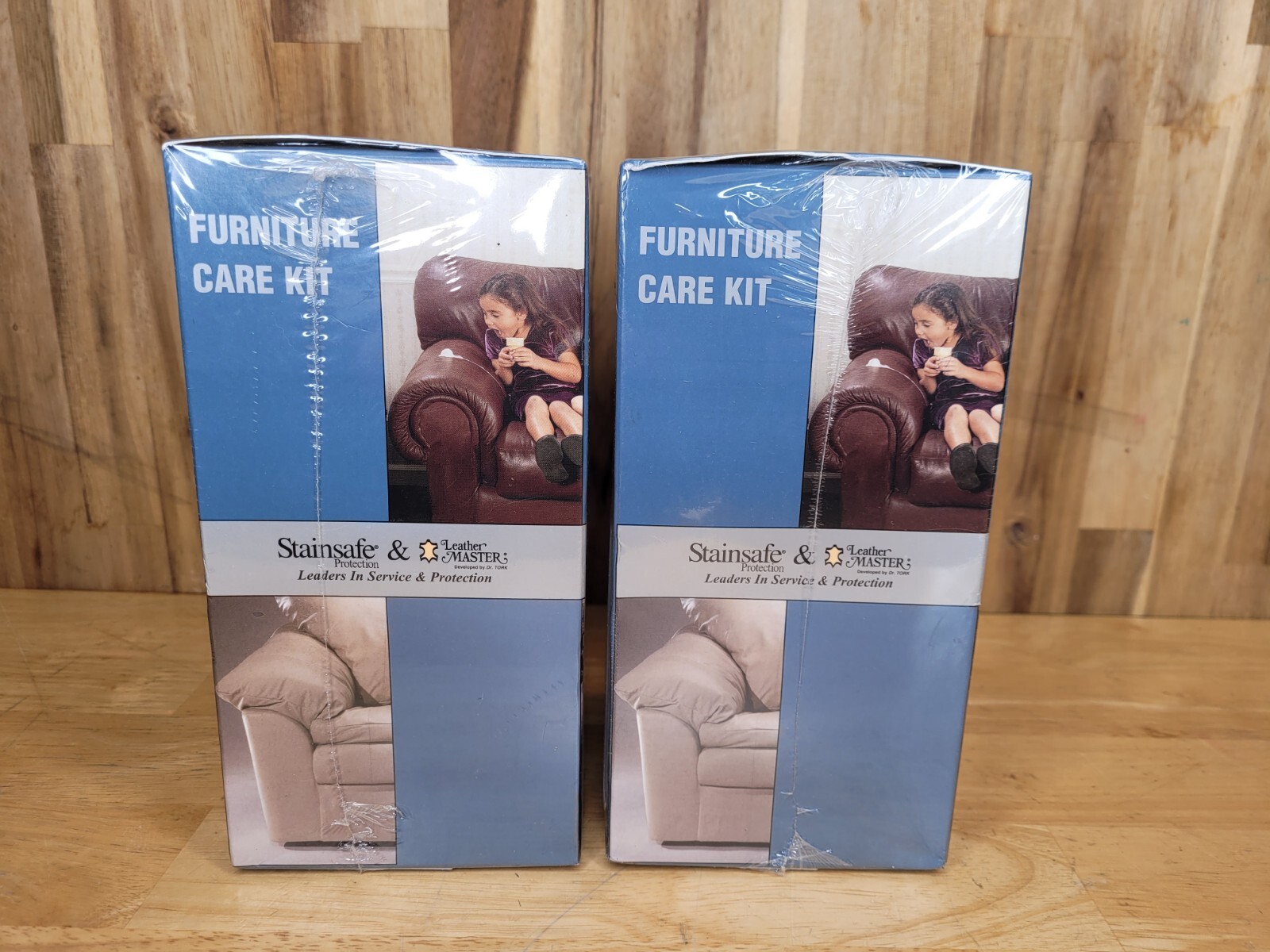 Stainsafe Furniture Care Kit Fabric, Leather, Wood Leather Master Set Of 2 New