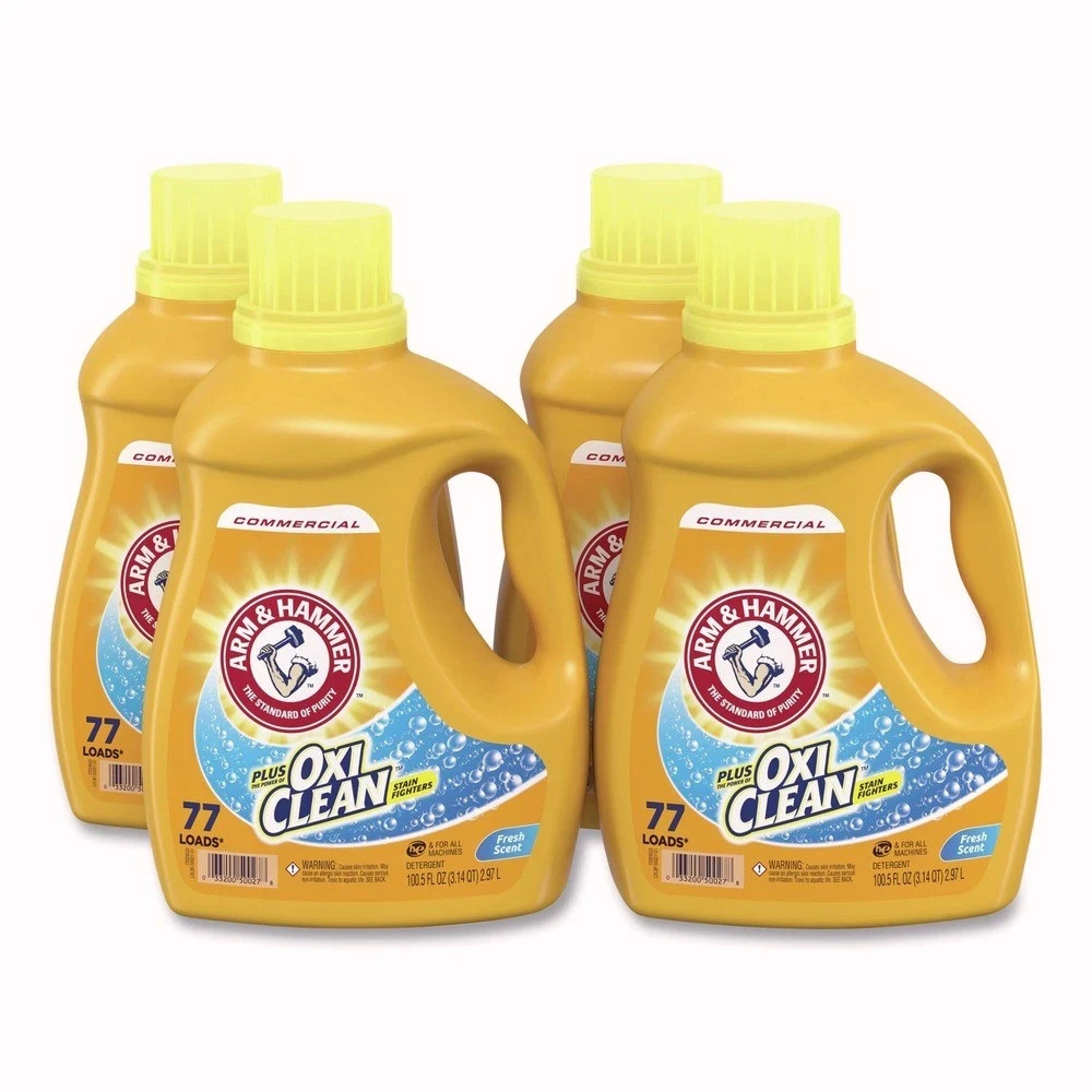 Arm & Hammer 3320050027 100.5 oz OxiClean Liquid Detergent – Fresh (4/CT) New