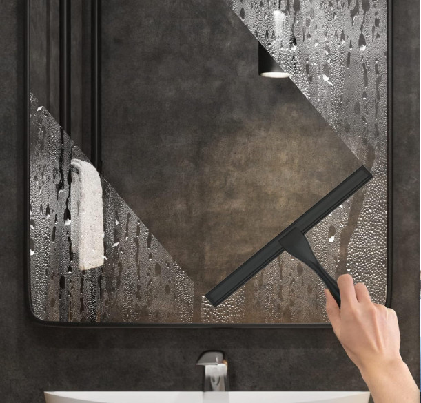 All-Purpose Stainless Steel Shower Squeegee for Shower Glass Door with Adhesive