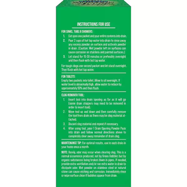 Green Gobbler 8.25 oz. Drain and Toilet Clog Opening Packs (3-Count)