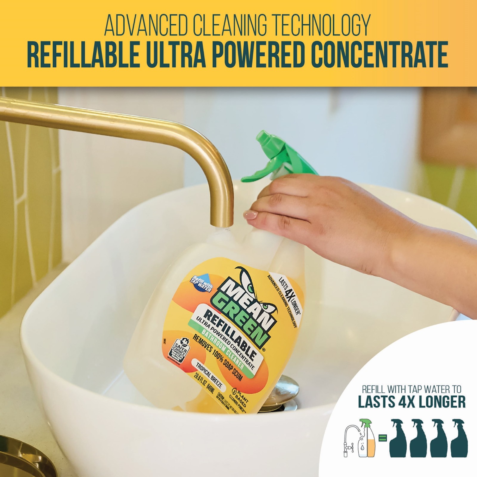 Mean Green Tropical Breeze Super Power Charging Cleaning Concentrate, 28.6 oz