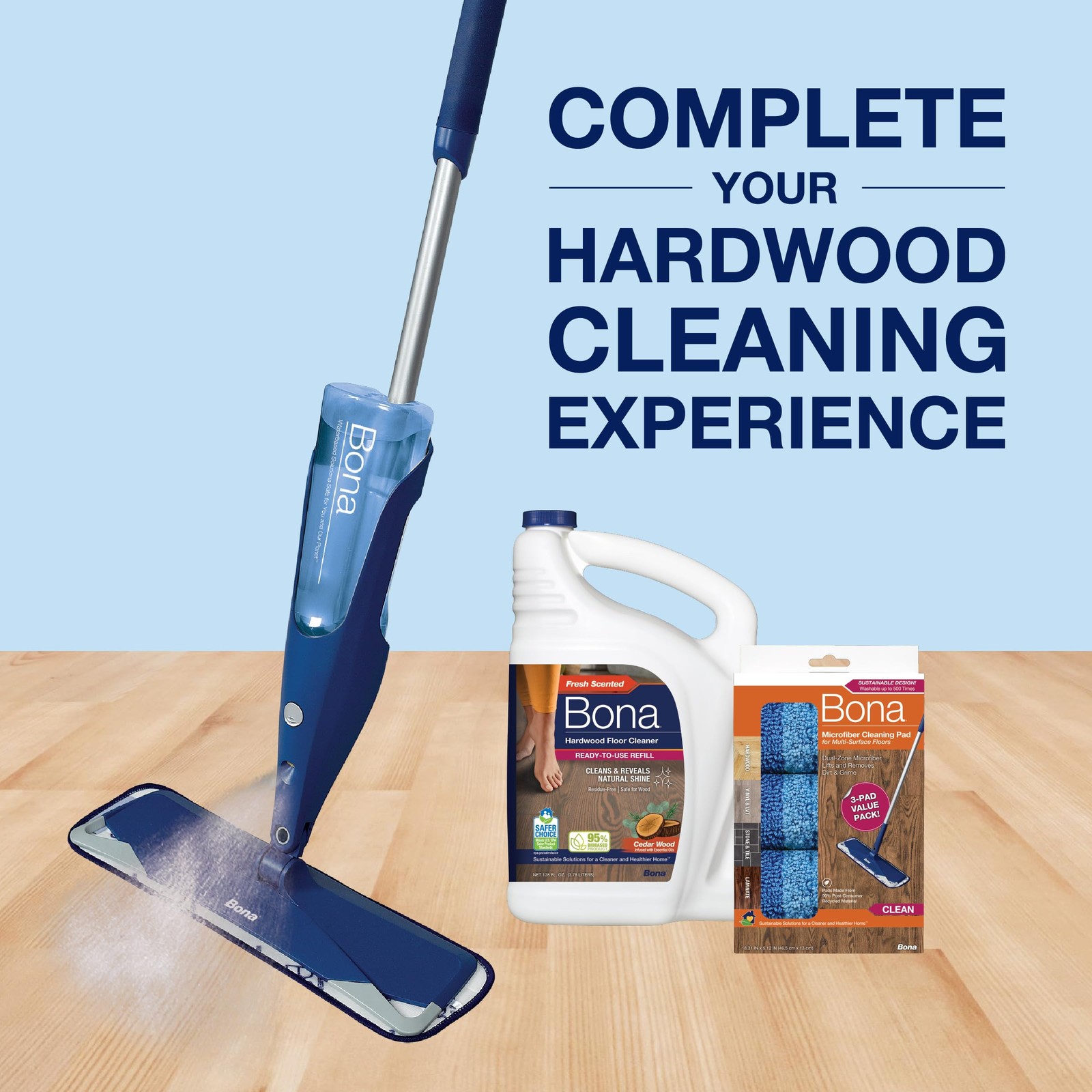 Bona Hardwood Floor Cleaner Refill Cedar Wood Scent 128oz