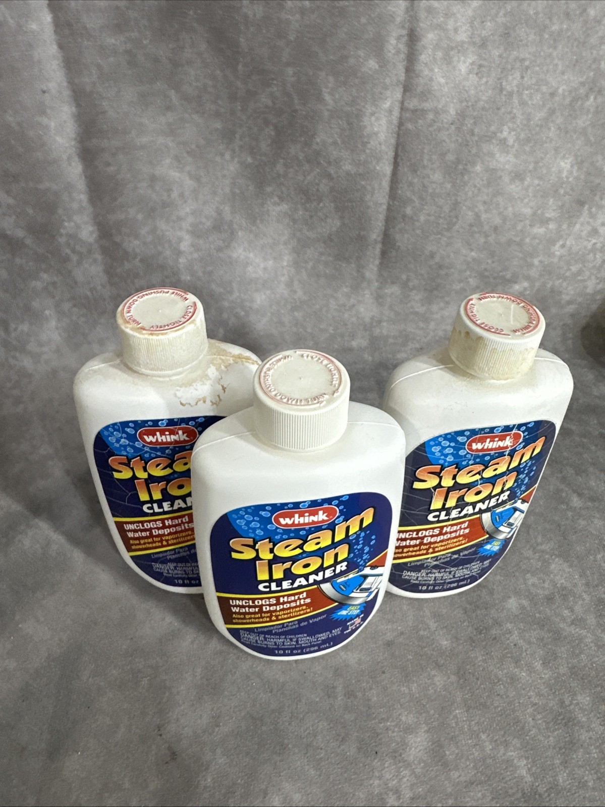 3 Whink Steam Iron Cleaner Unclogs Hard Water Deposits Discontinued 10 oz